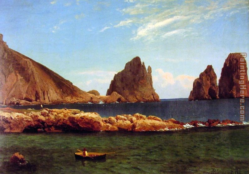 Capri painting - Albert Bierstadt Capri art painting